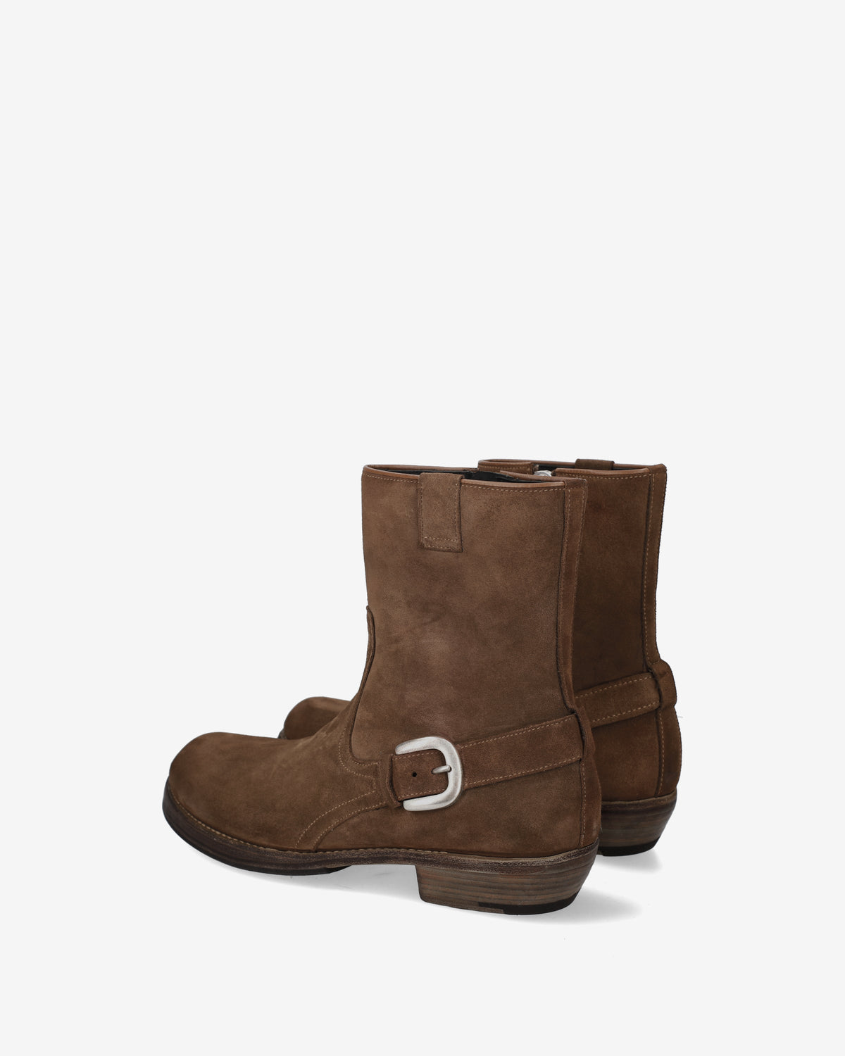 Vintage Biker Ankle Boots Brown