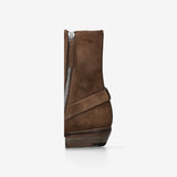 Vintage Biker Ankle Boots Brown