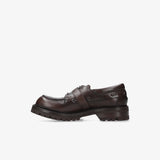 Smooth Leather Buckle Loafer Dark Brown