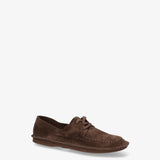 Brown Deconstructed Suede Lace-Up Shoe
