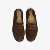 Brown Deconstructed Suede Lace-Up Shoe