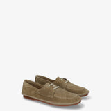 Beige Deconstructed Suede Lace-Up Shoe