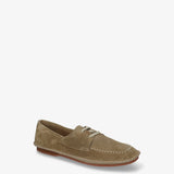 Beige Deconstructed Suede Lace-Up Shoe