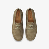 Beige Deconstructed Suede Lace-Up Shoe