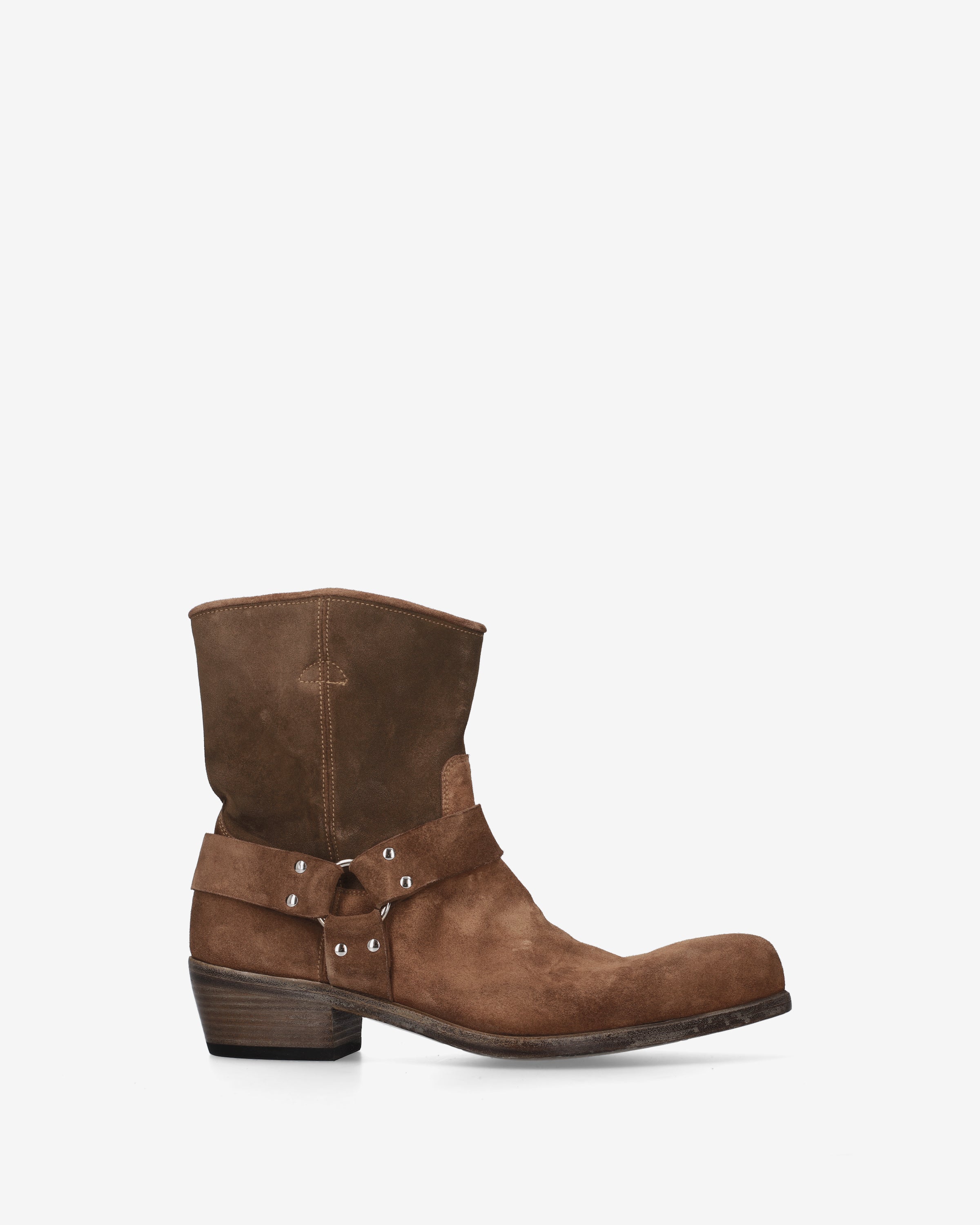 Engineer Suede Boots Cigar