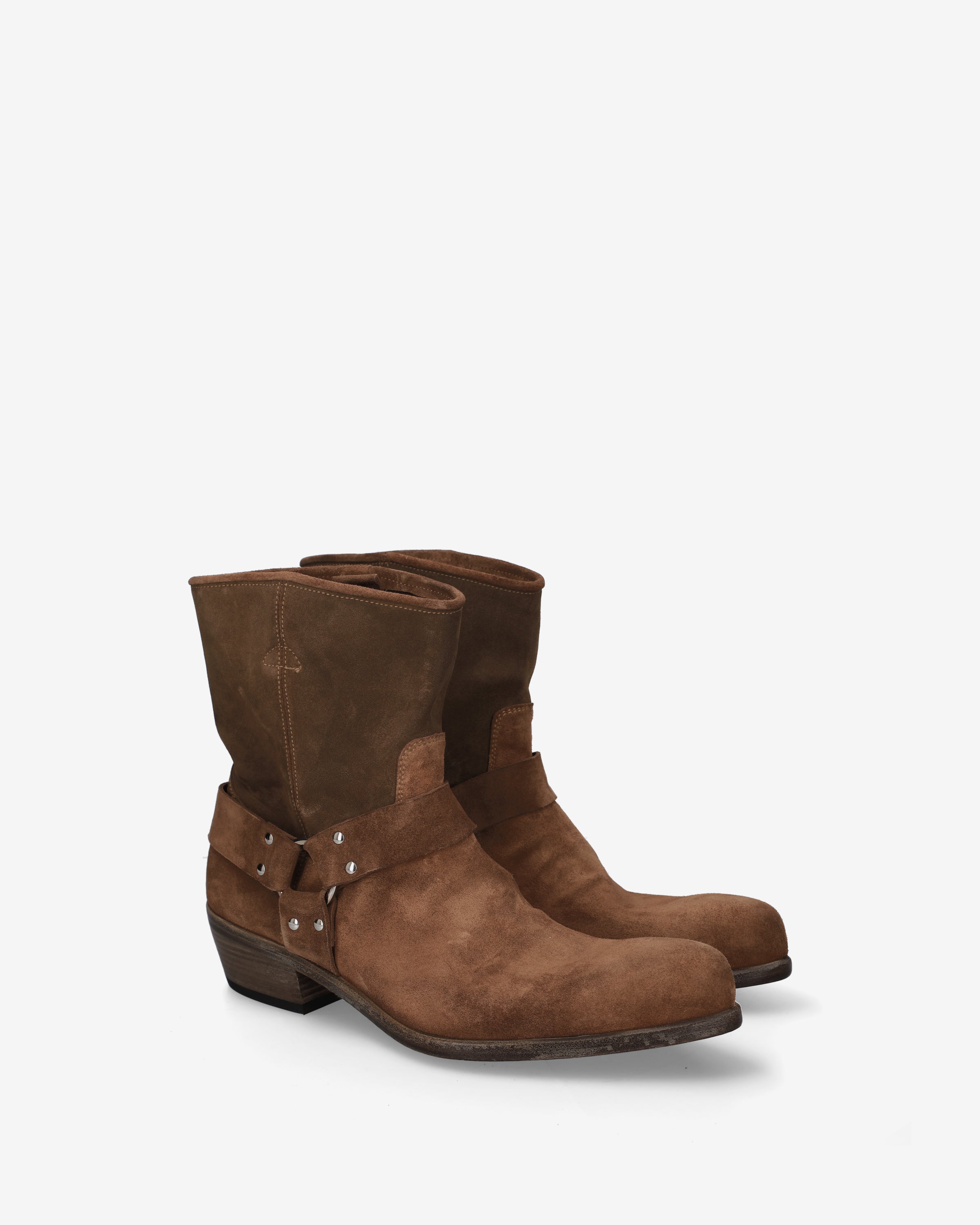 Engineer Suede Boots Cigar