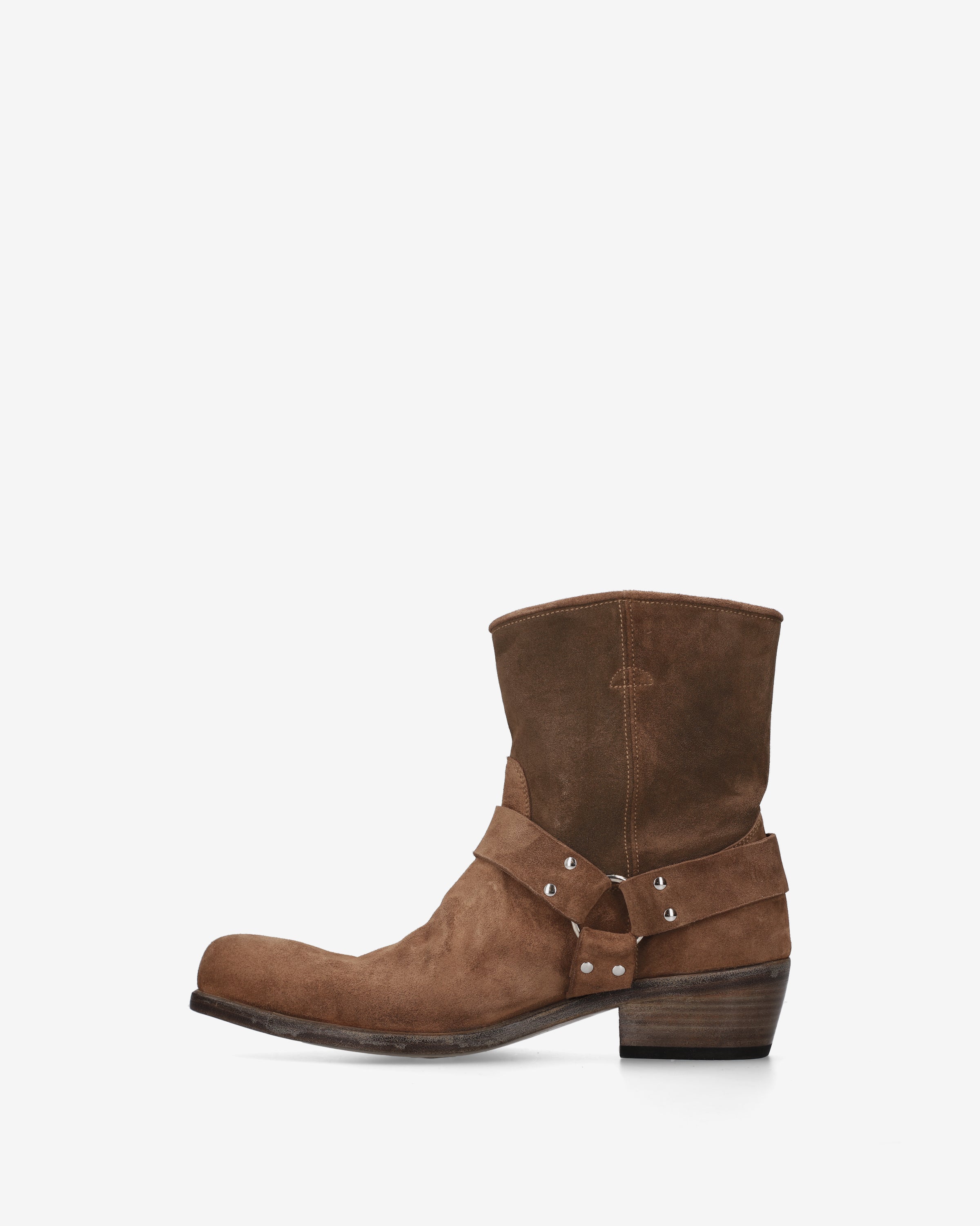 Engineer Suede Boots Cigar