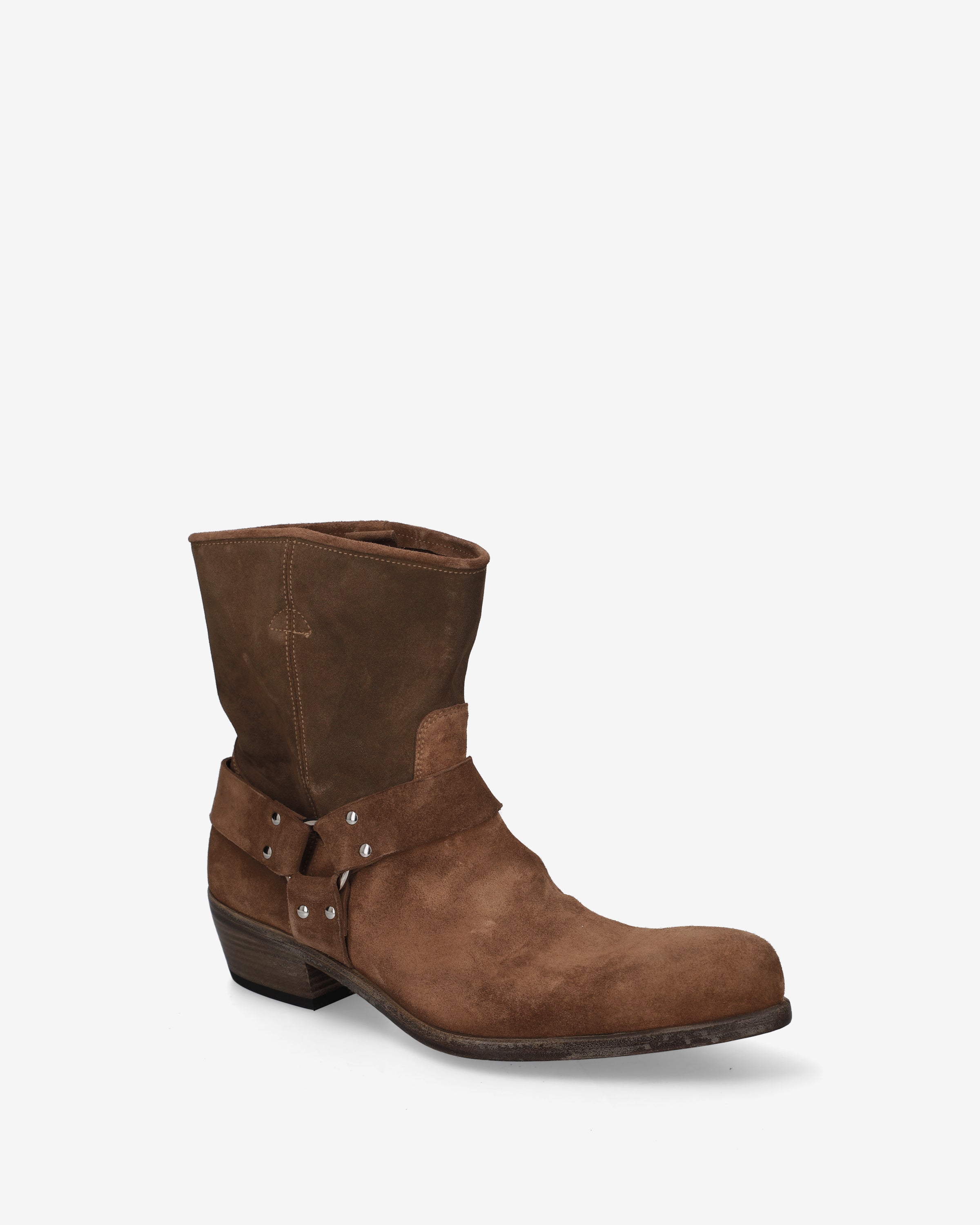 Engineer Suede Boots Cigar