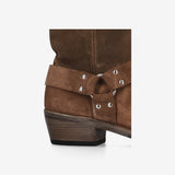 Engineer Suede Boots Cigar