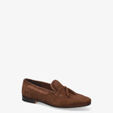 Brown Suede Tassel Loafers