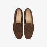 Brown Suede Tassel Loafers