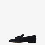 Blue Suede Tassel Loafers