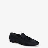 Blue Suede Tassel Loafers