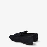 Blue Suede Tassel Loafers