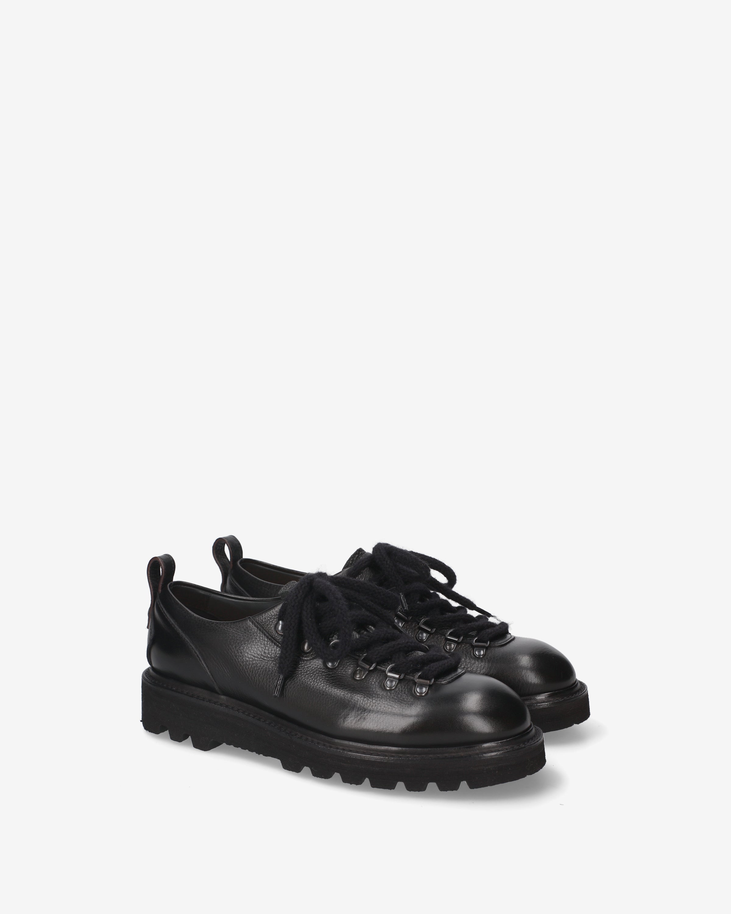 Nodik Leather Lug-Sole Derby Black - Premiata
