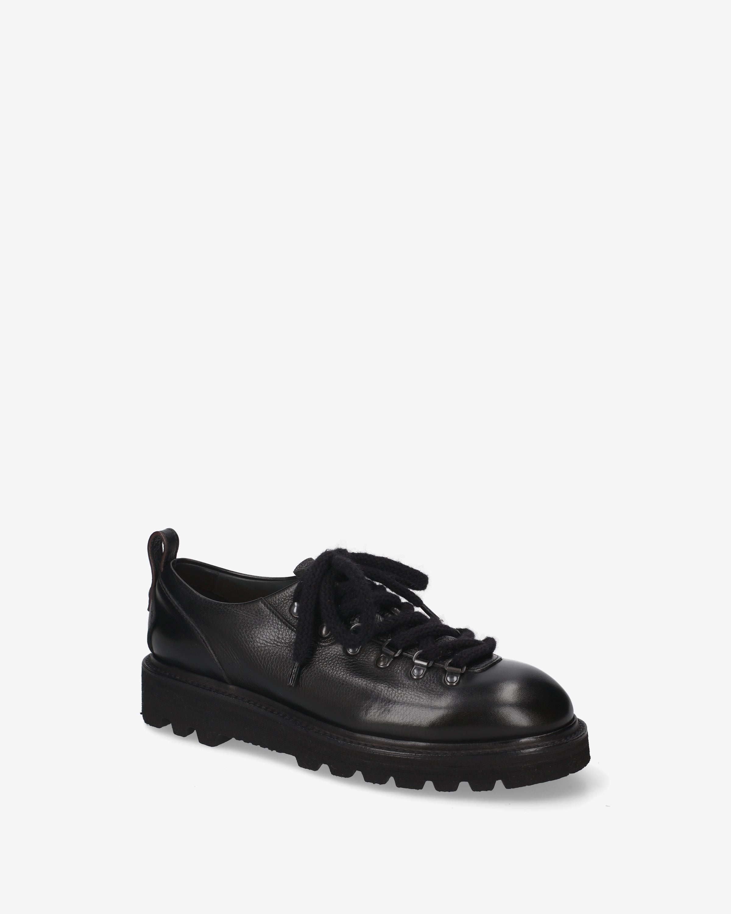 Nodik Leather Lug-Sole Derby Black - Premiata