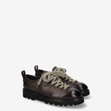 Brush Leather Mountain Derby Dark Brown - Premiata