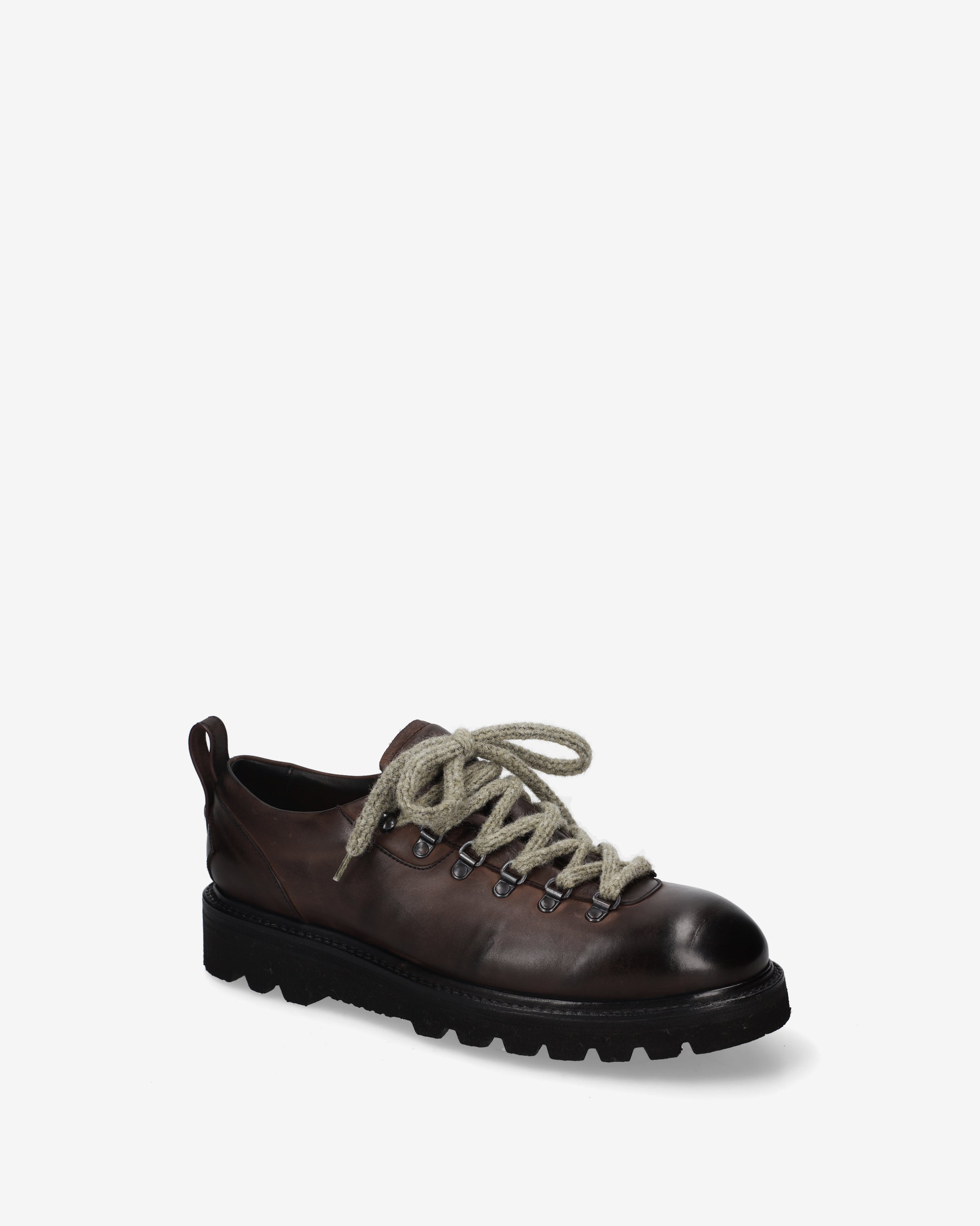 Brush Leather Mountain Derby Dark Brown - Premiata