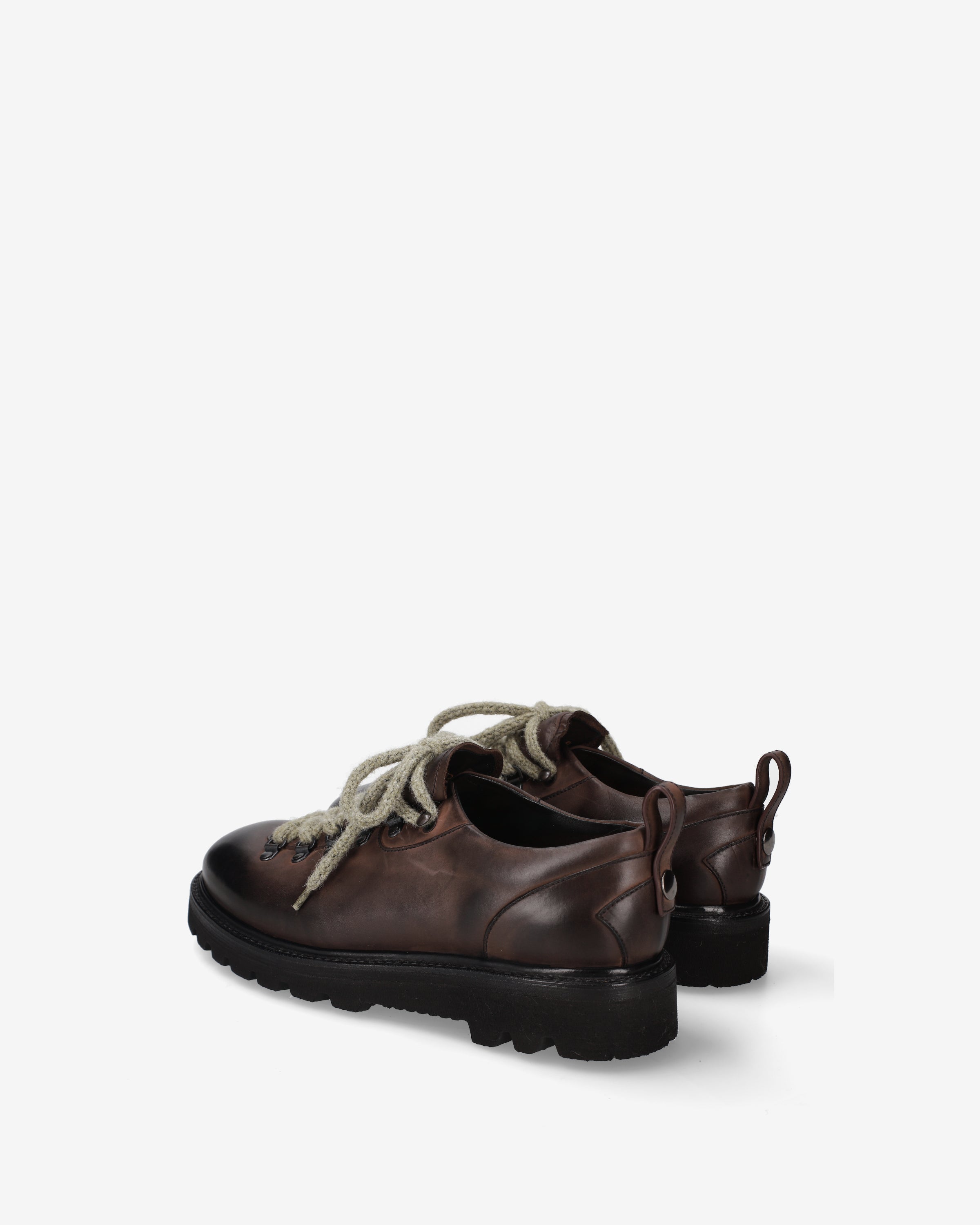 Brush Leather Mountain Derby Dark Brown - Premiata