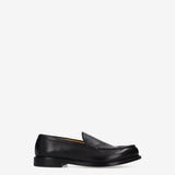 Hammered Leather Loafer Black