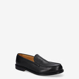 Hammered Leather Loafer Black