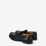 Hammered Leather Loafer Black