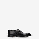 Cap-Toe Double Monk Strap Shoes Black - Premiata