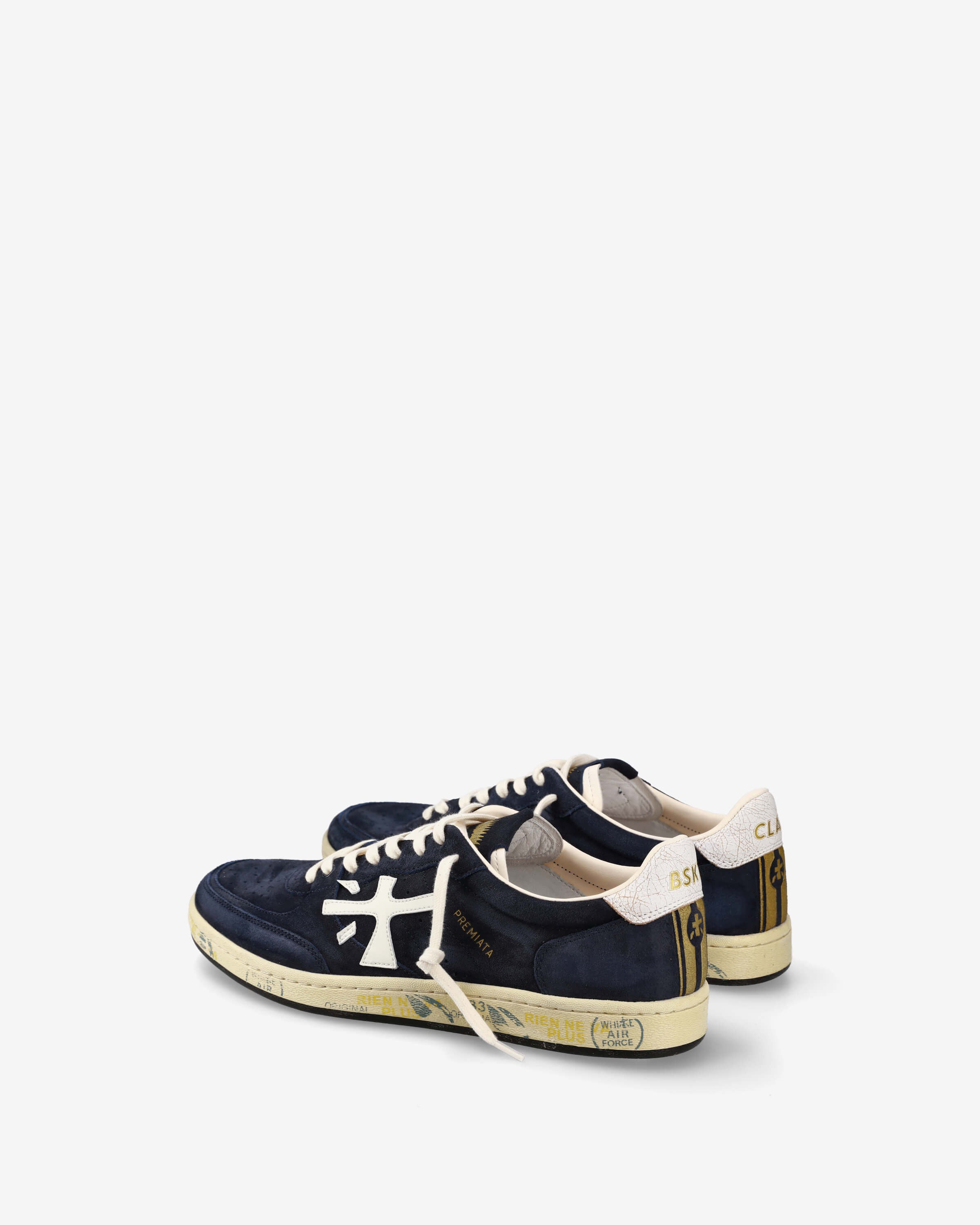 ラ・クレーム Basket Clay Sneakers – Unisex Leather and Suede Style – Premiata.us