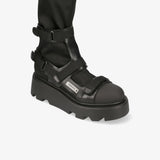 Peg Satin and Velcro Booties M6378A Ankle Boot