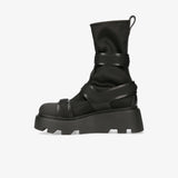 Peg Satin and Velcro Booties M6378A Ankle Boot