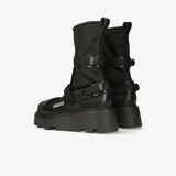 Peg Satin and Velcro Booties M6378A Ankle Boot