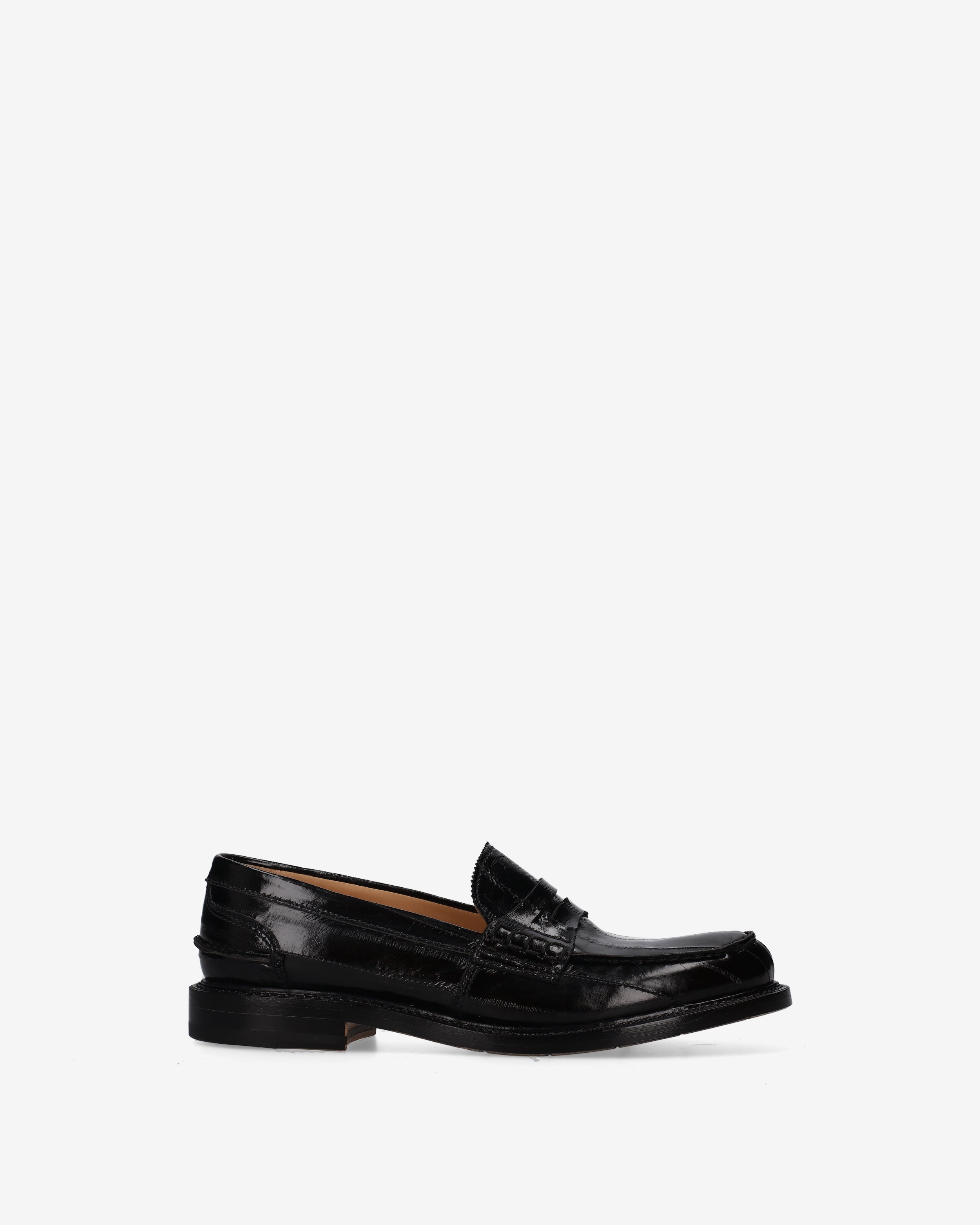 Eel Leather Penny Loafers Black - Premiata
