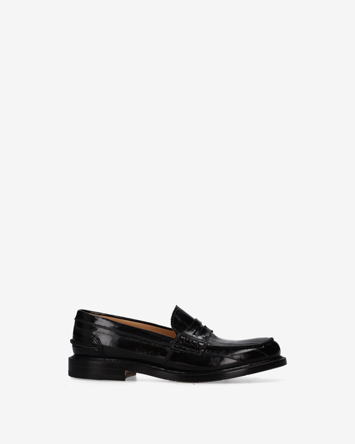 Eel Leather Penny Loafers Black - Premiata
