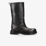 Black Leather Boots M6813G