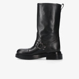 Black Leather Boots M6813G