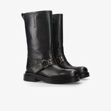 Black Leather Boots M6813G