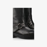 Black Leather Boots M6813G