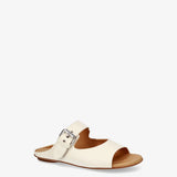 Bebè Sabot with Suede Buckle and Island Flat Heel