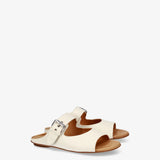 Bebè Sabot with Suede Buckle and Island Flat Heel