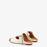 Bebè Sabot with Suede Buckle and Island Flat Heel