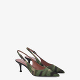 Slingback pumps in fabric