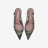 Slingback pumps in fabric