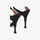 Patent leather sandals with heels