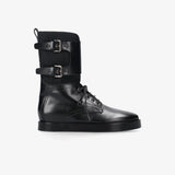 Black Leather Boots M7101D