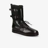 Black Leather Boots M7101D