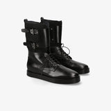Black Leather Boots M7101D