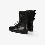 Black Leather Boots M7101D