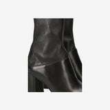 Black Leather Boots M7134PEA