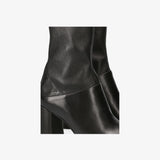 Black Leather Boots M7134PEA