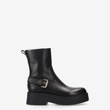 Black Leather Boots M7140A
